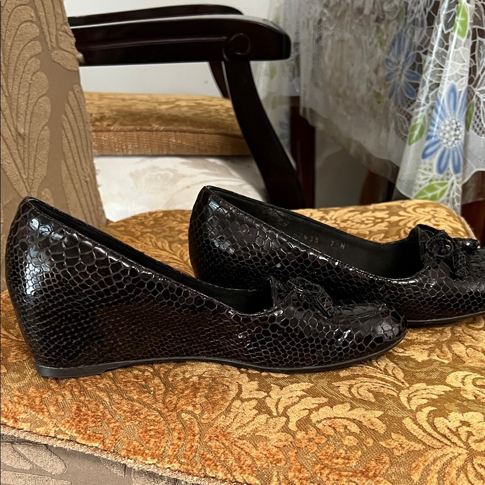 Stuart Weitzman Pre-Owned Brown patents leather Tussle shoes - Picture 6 of 8